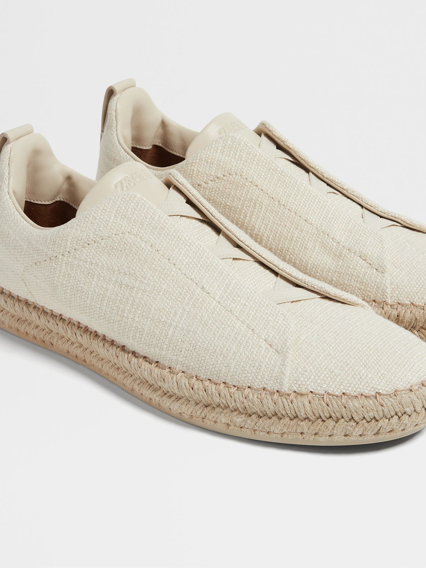 LINEN BLEND TRIPLE STITCH ESPADRILLES