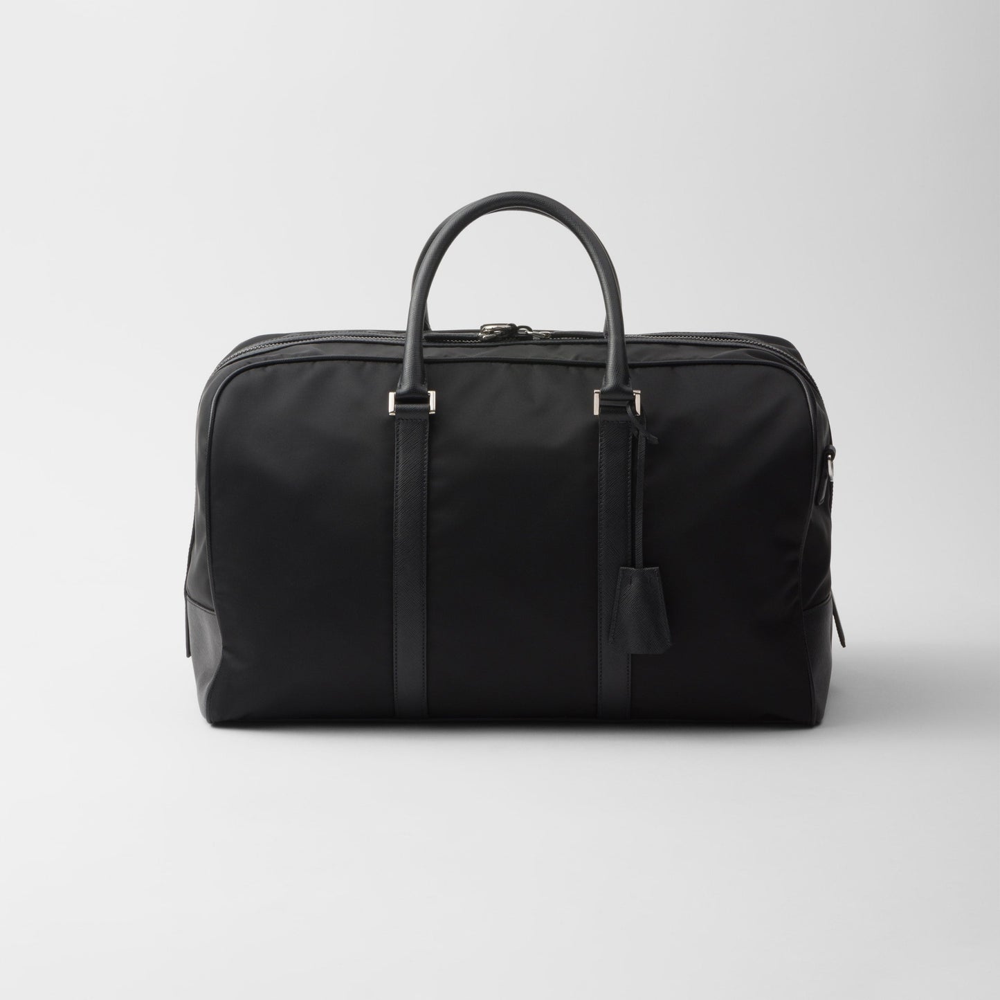 RE-NYLON AND SAFFIANO LEATHER DUFFEL BAG