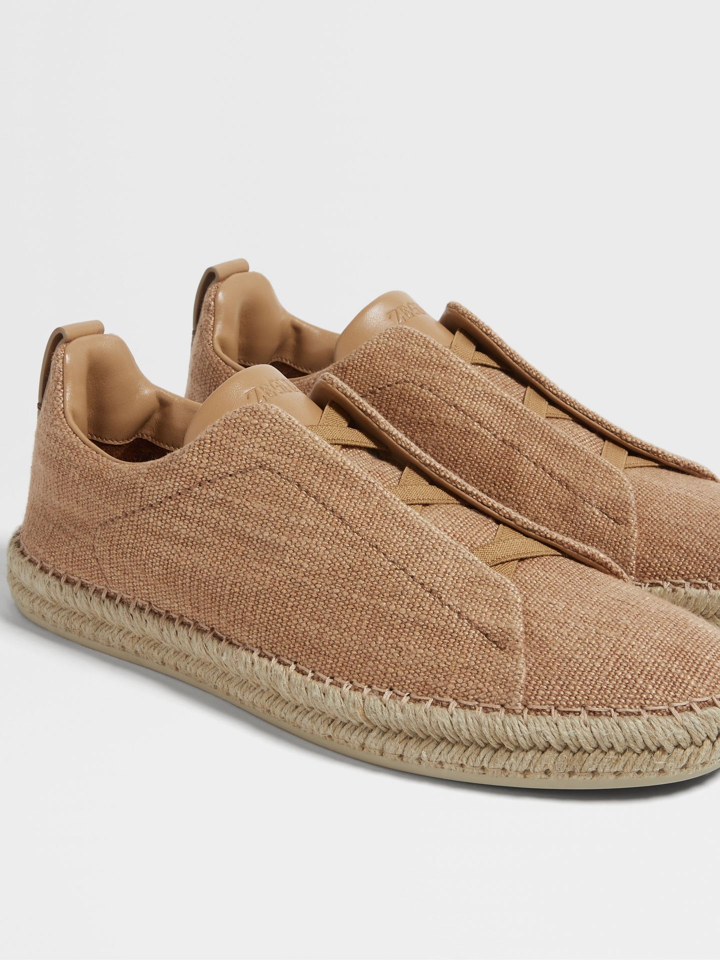 LINEN BLEND TRIPLE STITCH ESPADRILLES