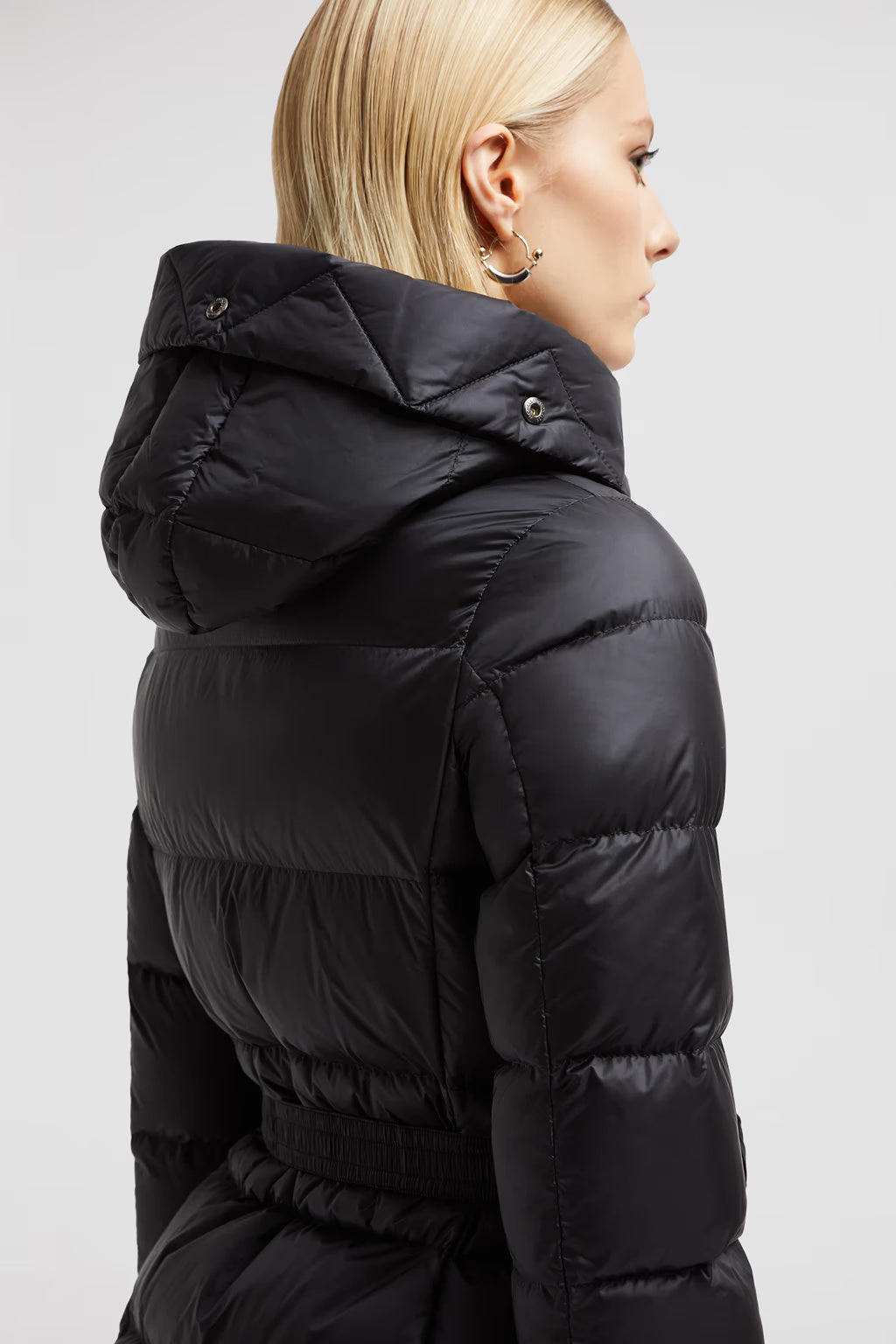 BOED HOODED SHEARLING SHORT DOWN JACKET